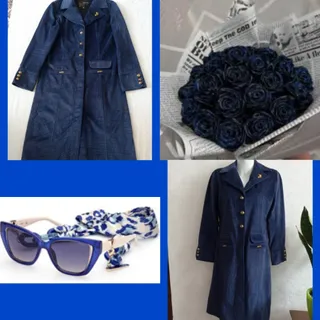 پالتو مخمل سرمه‌ای گوچی