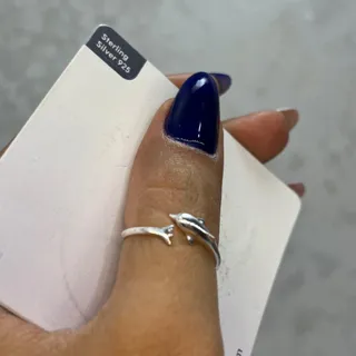 انگشتر نقره دلفین