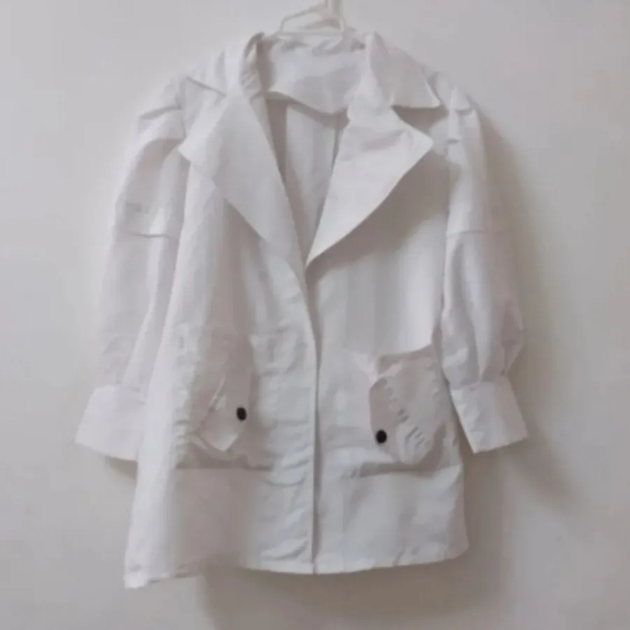 شومیز مانتویی سفید