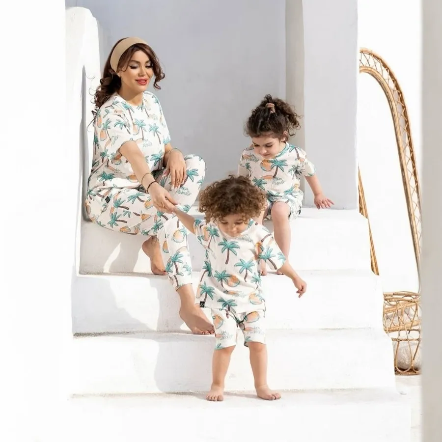 ست تیشرت شلوارک طرح هاوای