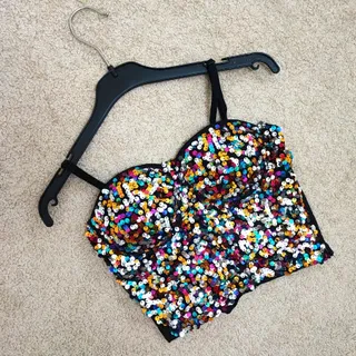 نیم تنه مجلسی پولکی تاپ