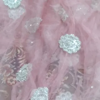 پارچه تور دست دوز