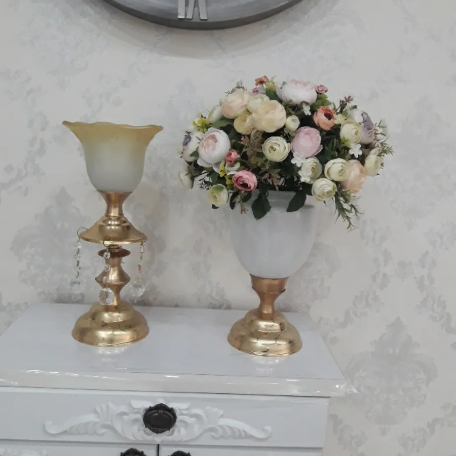گلدان وشمعدان برنجی