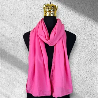 شال صورتی ساده و شیک