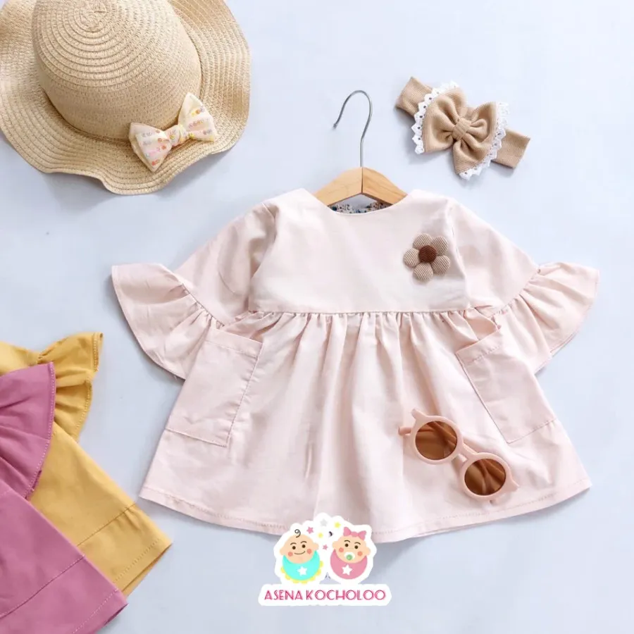 پیراهن کتان تک گل ?