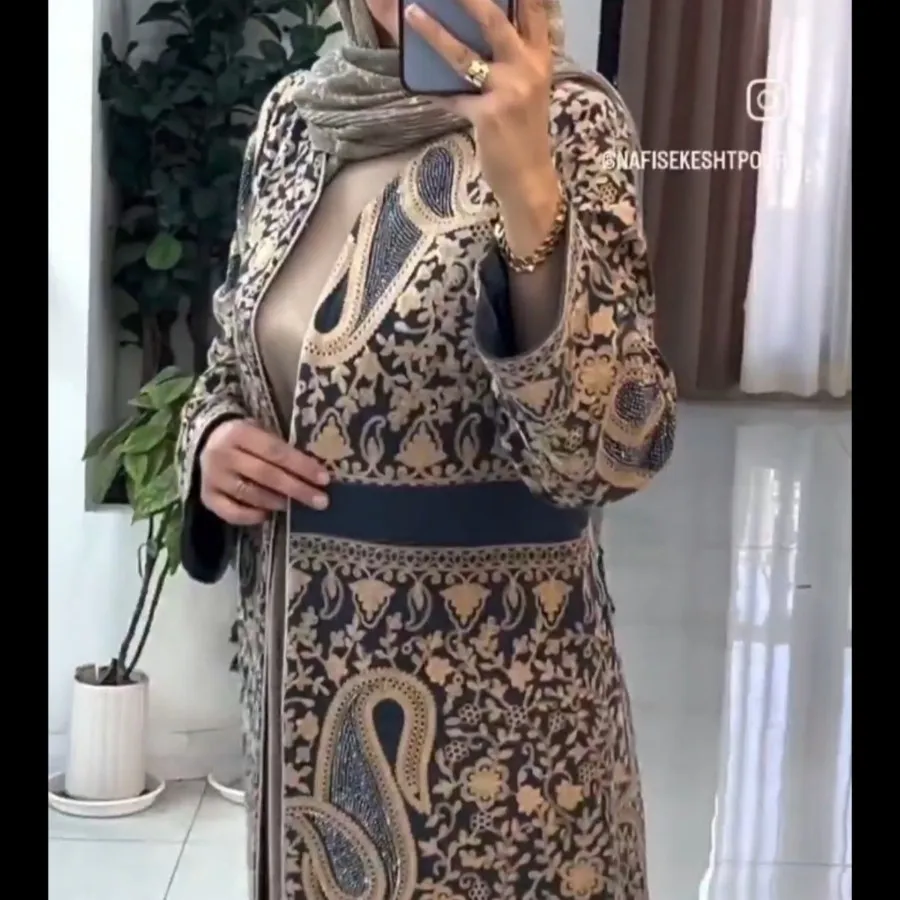 حریر سوزندوزی حاشیه دار