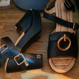 کفش پاشنه ضخیم مشکی