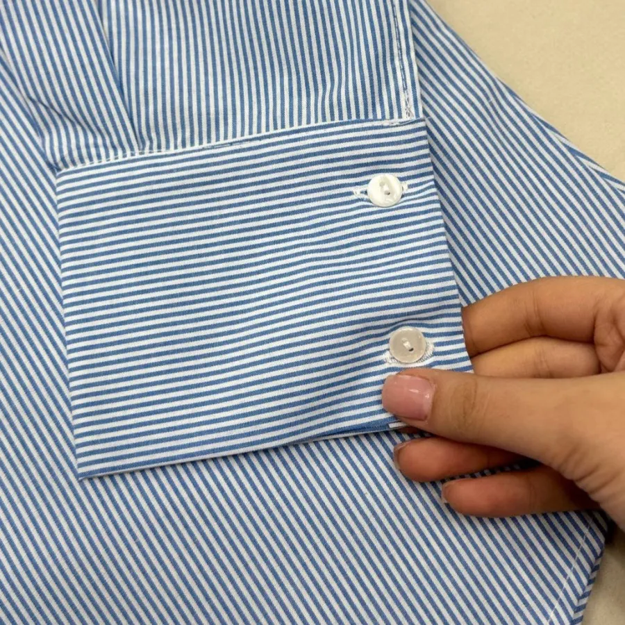 شومیز پنبه لینن راه راه