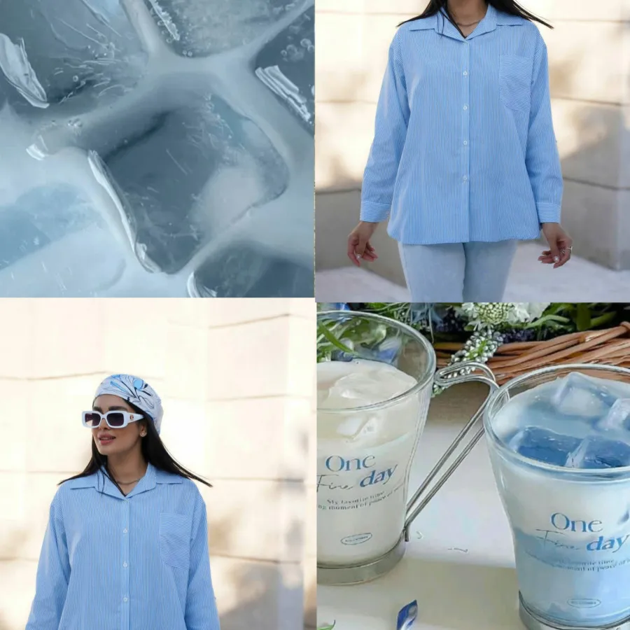 شومیز پنبه لینن راه راه