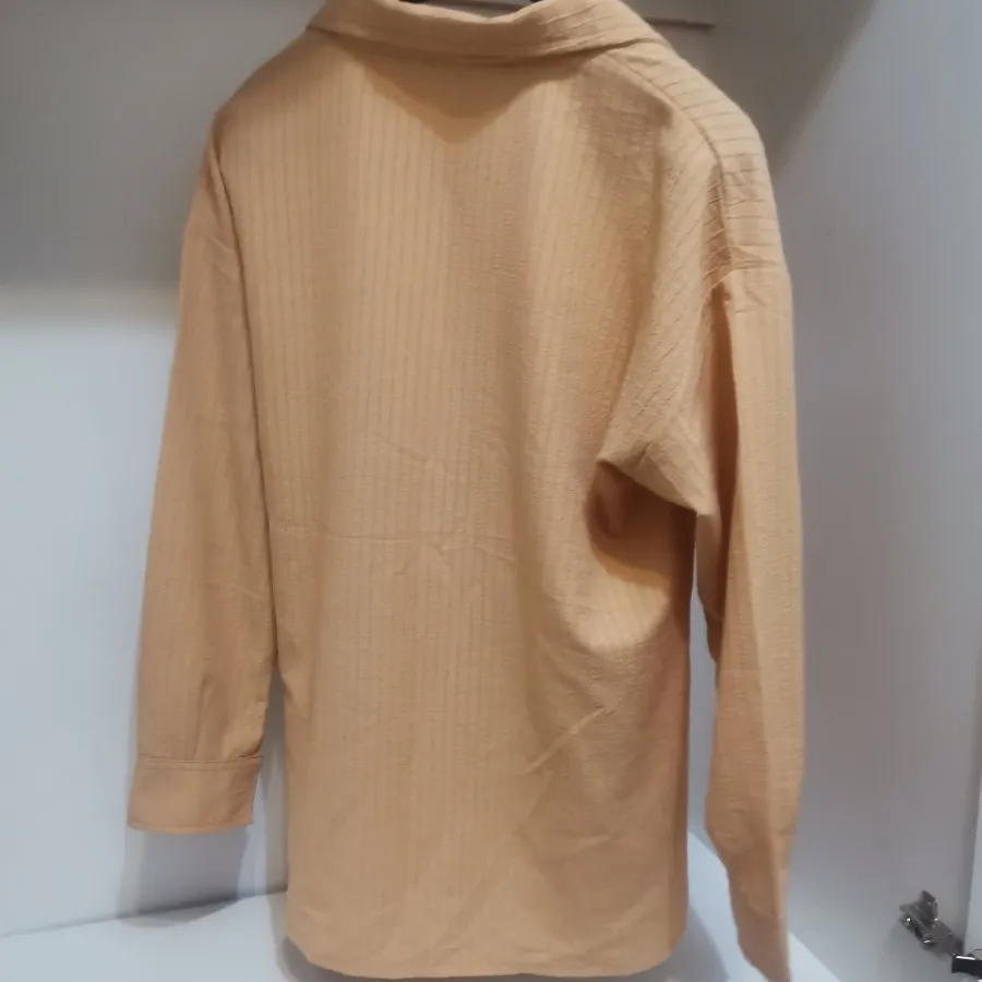 شومیز کرم هلویی مانتویی