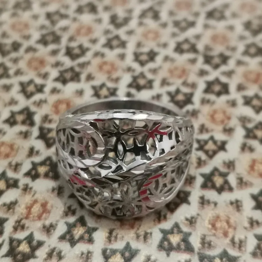 انگشتر نقره ای ثابت توری