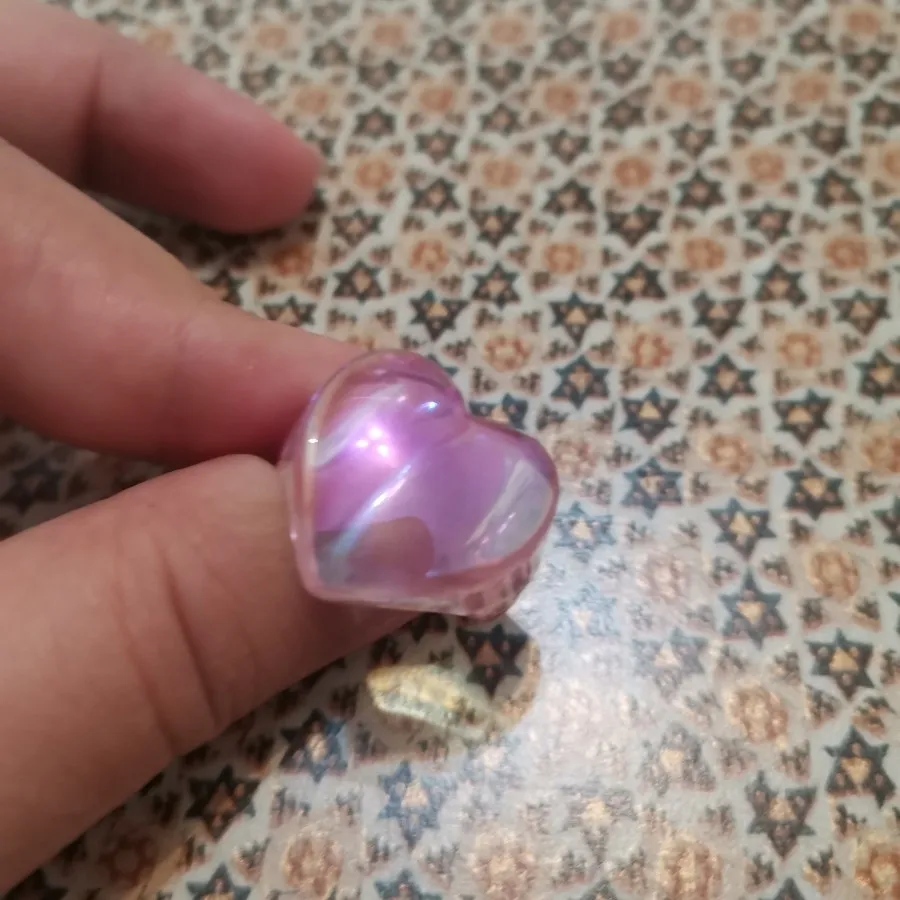 انگشتر قلب صورتی نگین