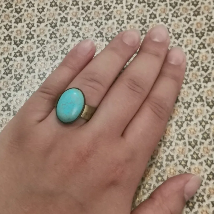 انگشتر نگین فیروزه ای برن