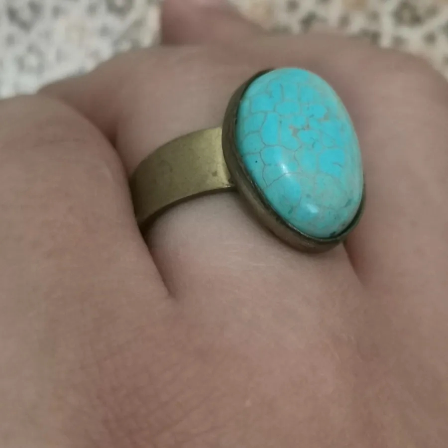 انگشتر نگین فیروزه ای برن