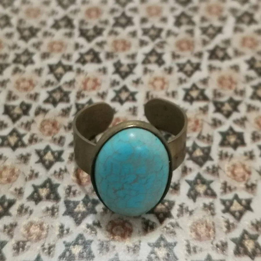 انگشتر نگین فیروزه ای برن