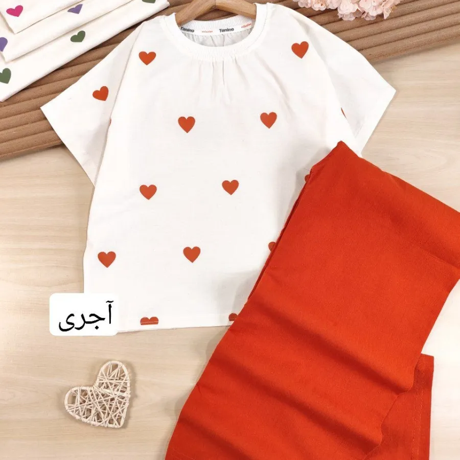 کراپ شلوار قلبی رنگی