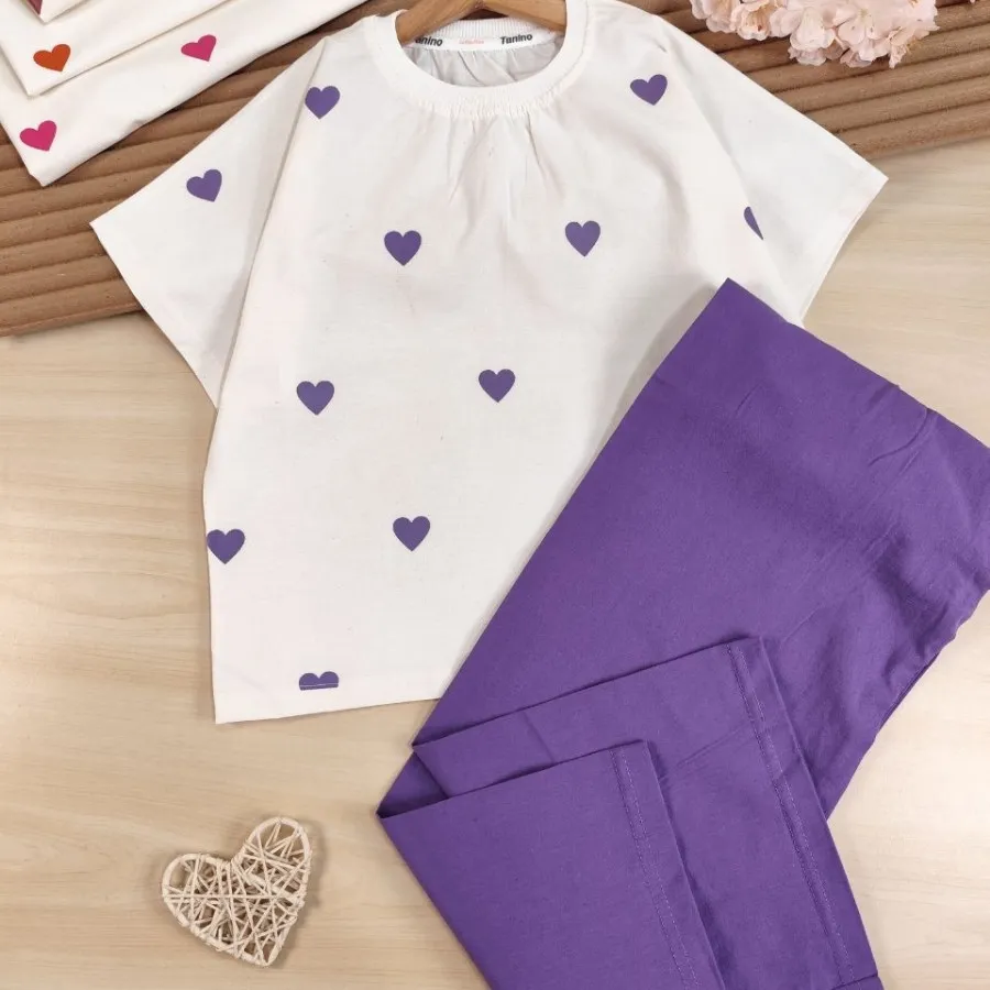 کراپ شلوار قلبی رنگی