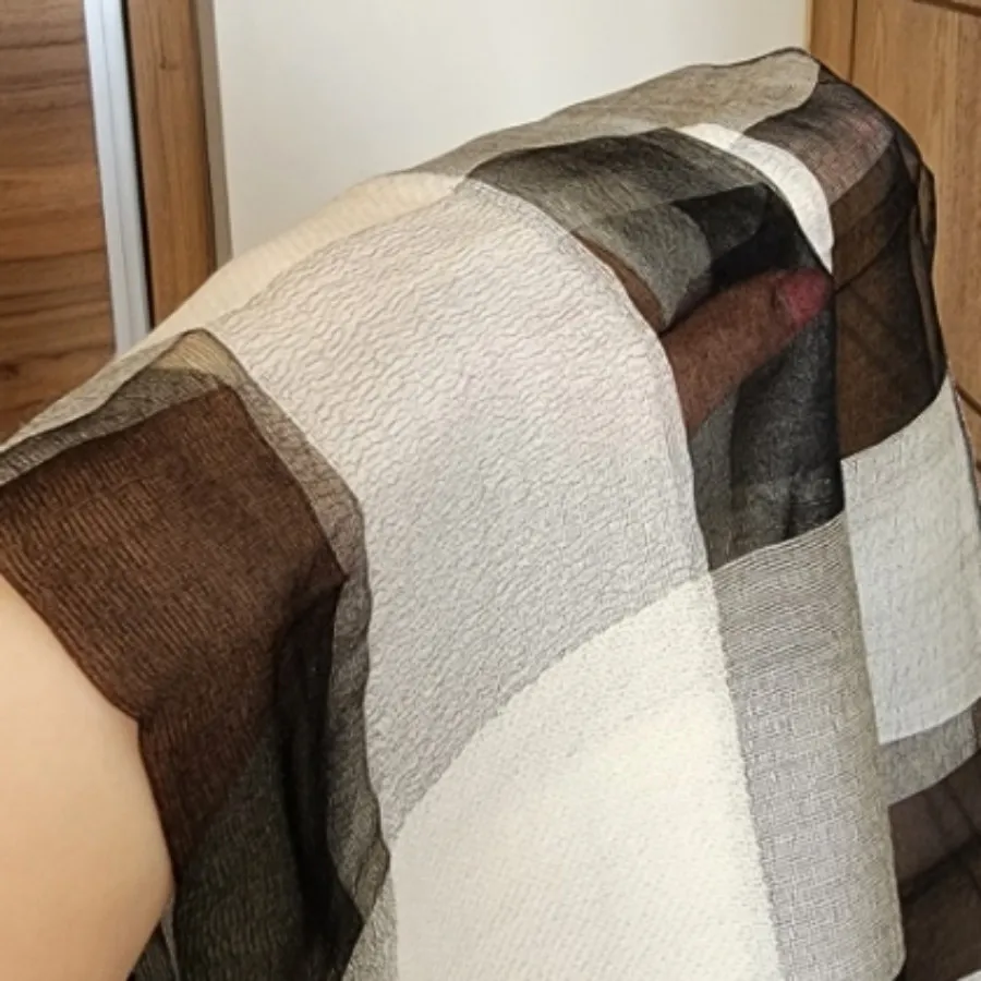 شال چارخونه حریر