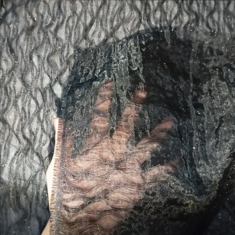 پارچه حریر مجلسی مشکی