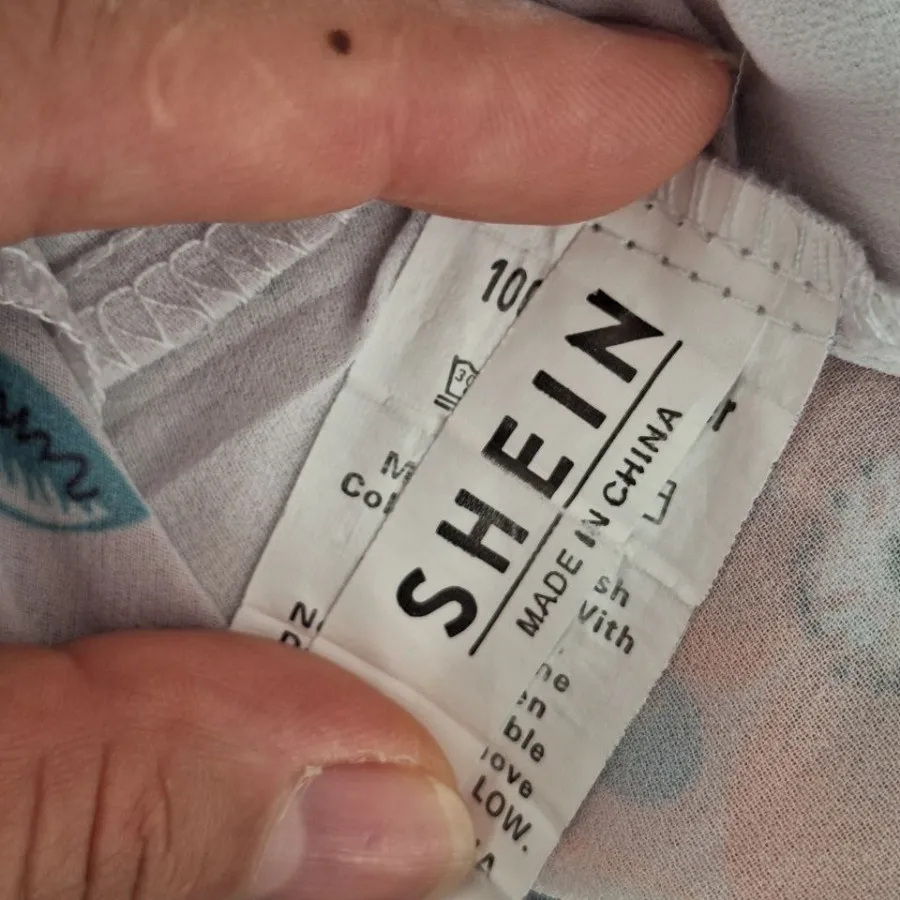شومیز حریر استردار SHEIN