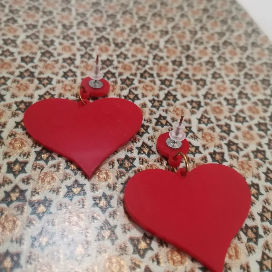 گوشواره قلب قرمز ولنتاین