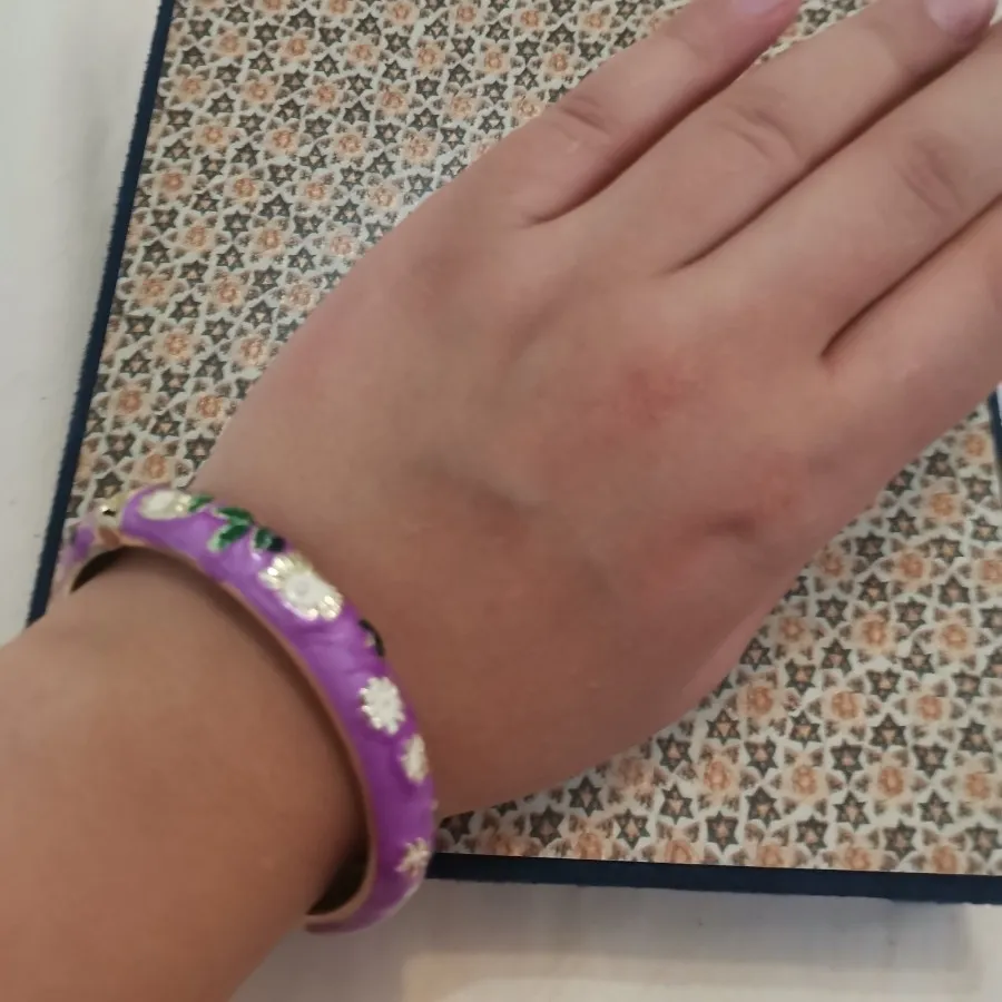 دستبند بنگل بنفش طلایی