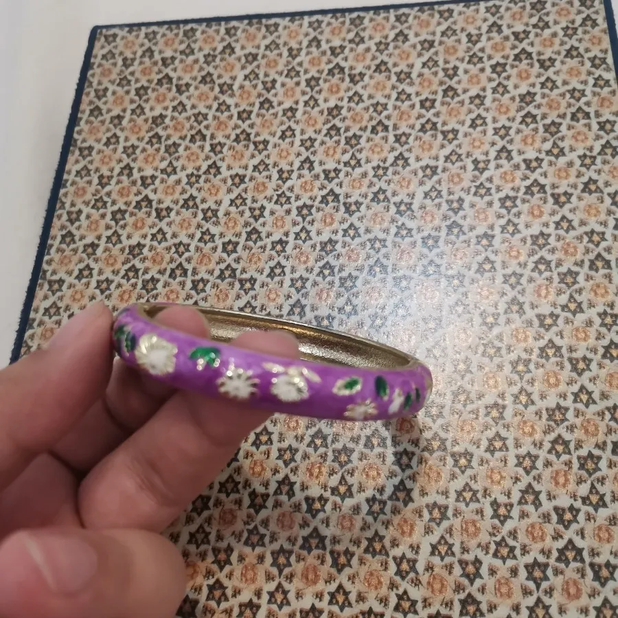 دستبند بنگل بنفش طلایی