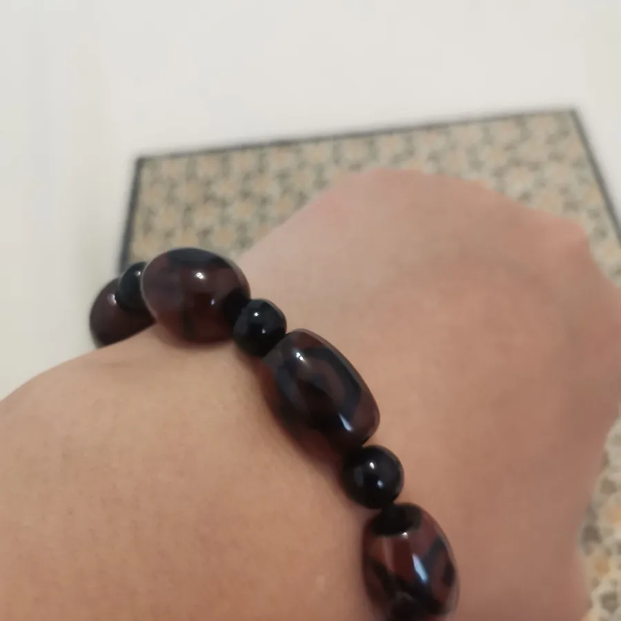 دستبند عقیق طرح چشم