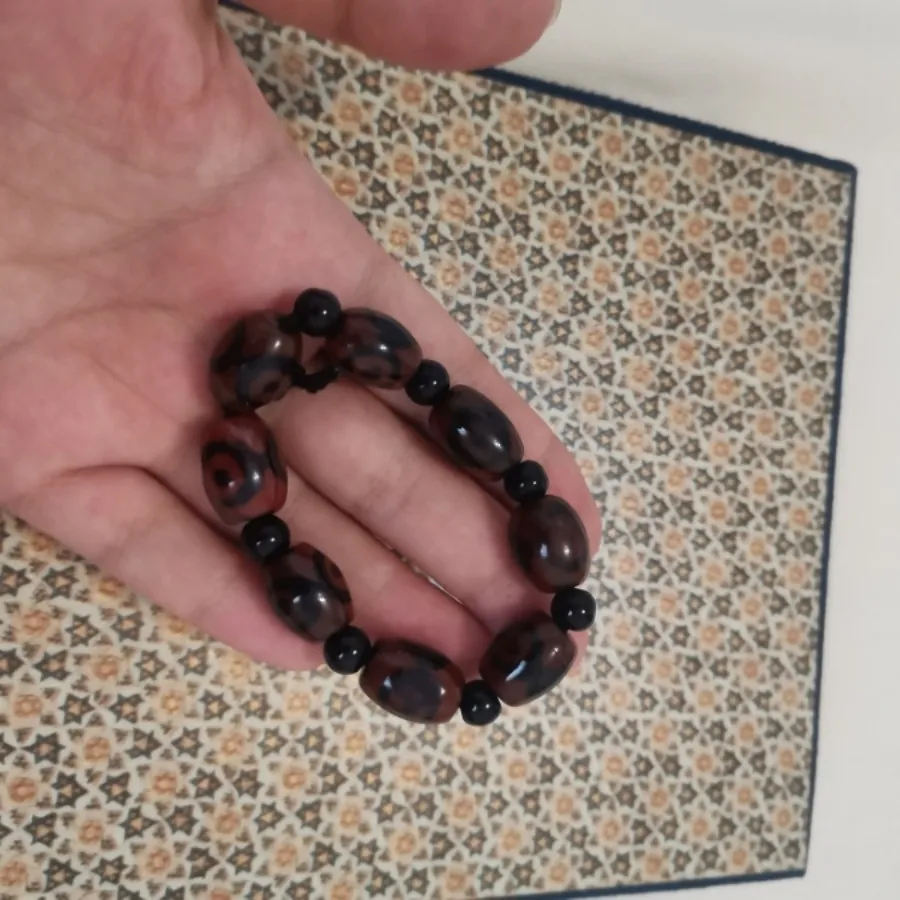 دستبند عقیق طرح چشم