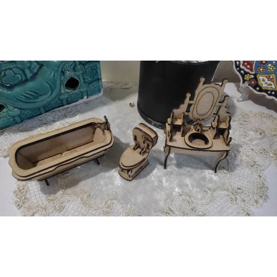 ست دکوری چوبی خانه عروسکی