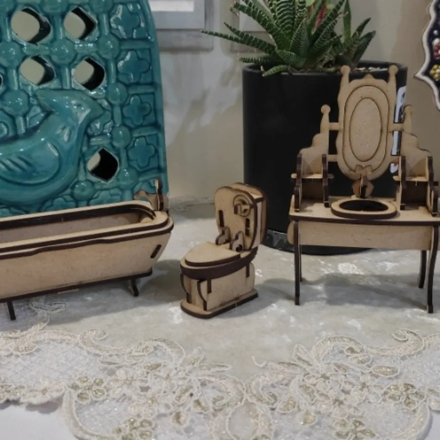 ست دکوری چوبی خانه عروسکی