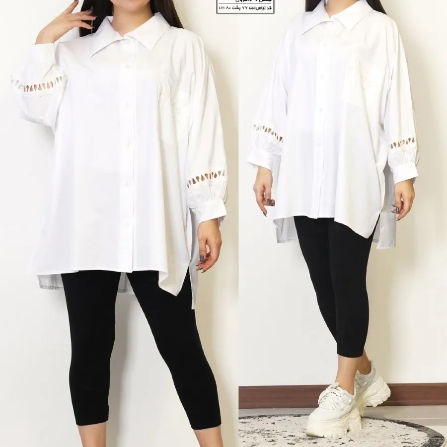 شومیز مانتویی تا سایز 60