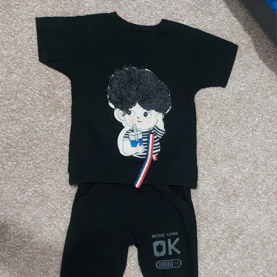 ست تیشرت شلوارک مو فرفری