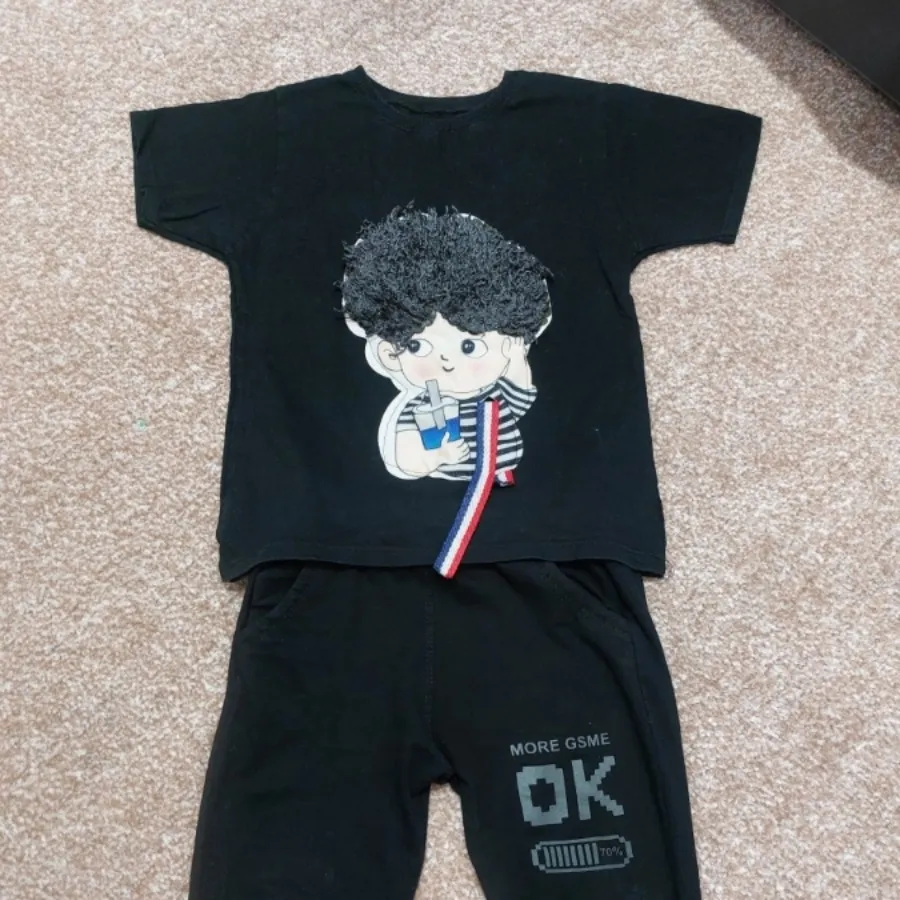 ست تیشرت شلوارک مو فرفری