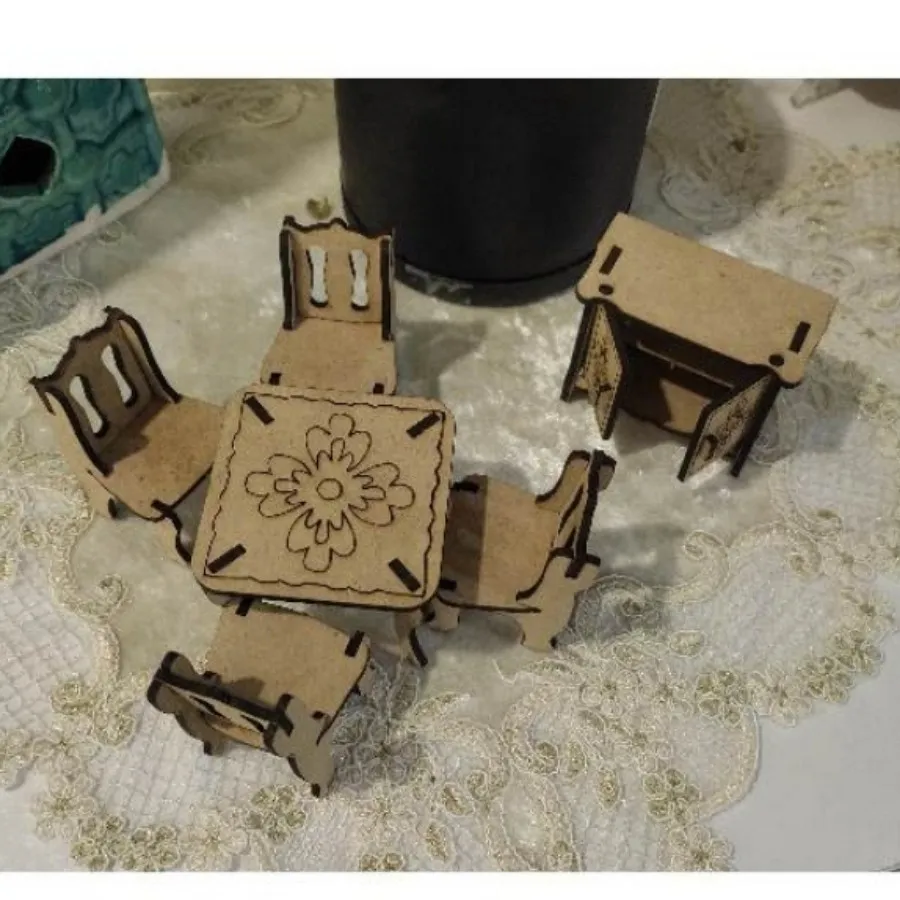 ست چوبی دکوری نهارخوری