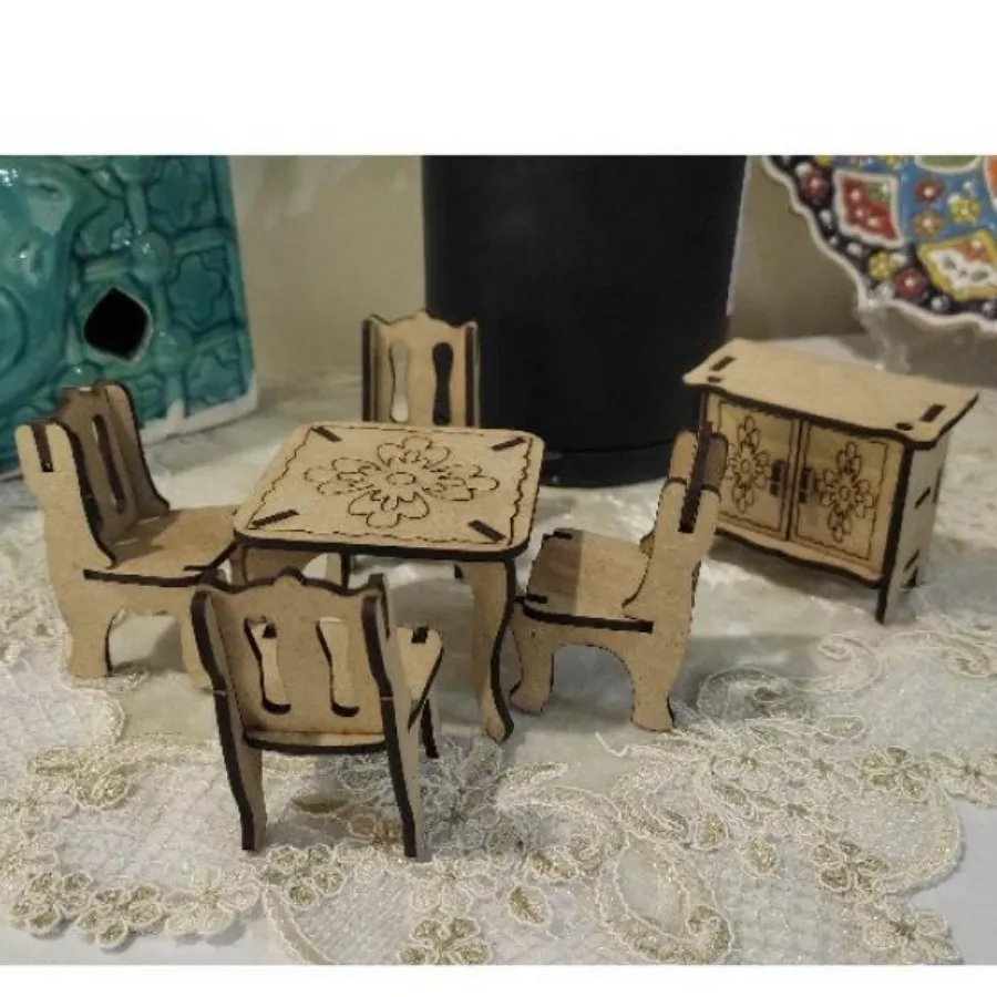 ست چوبی دکوری نهارخوری