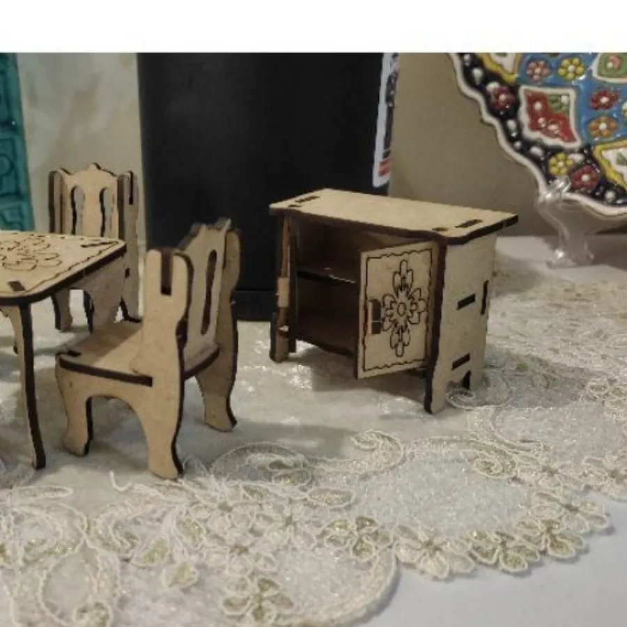 ست چوبی دکوری نهارخوری