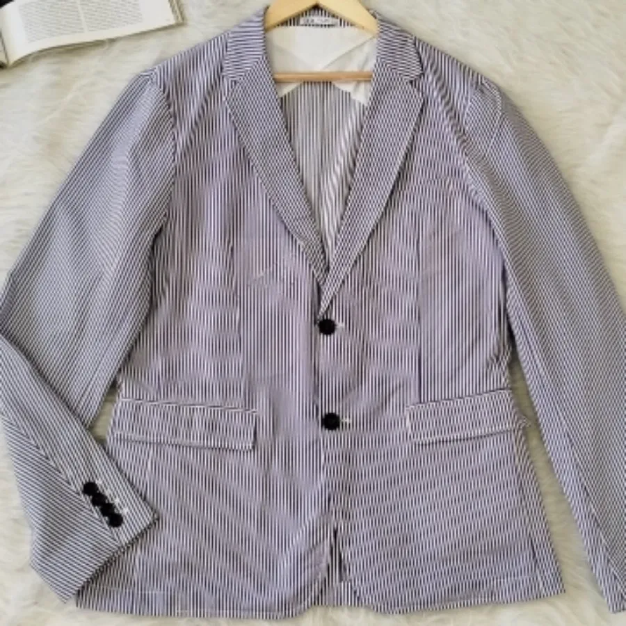 کت زارا سفید راه راه