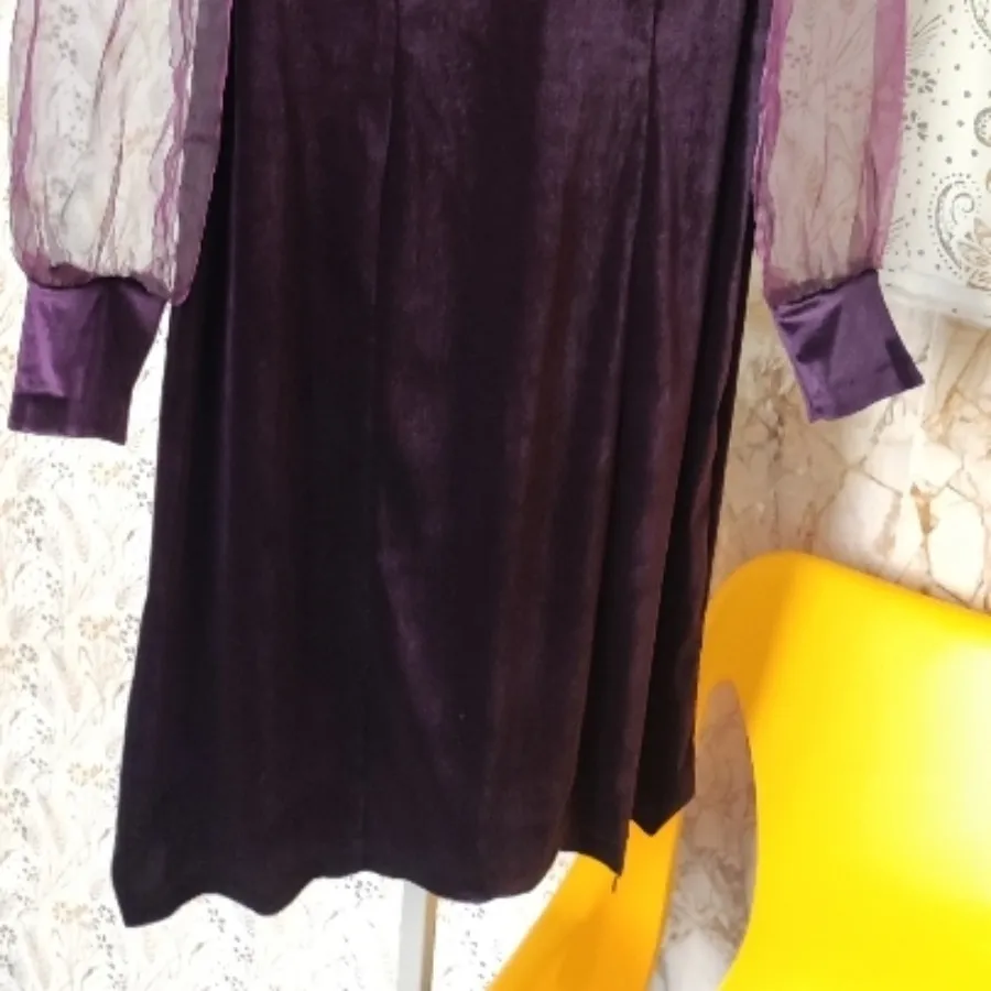 تونیک مخمل بنفش سایز 48