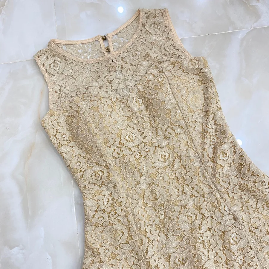 پیراهن گیپور کرم