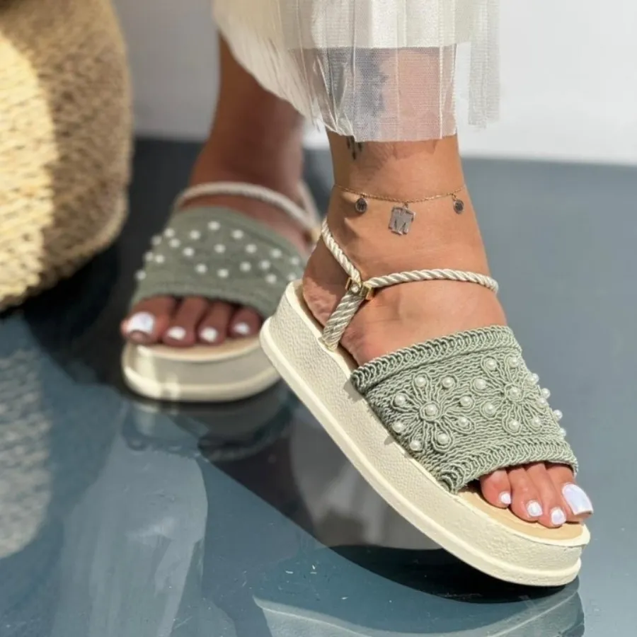 صندل تابستونی شیک سبزماچا