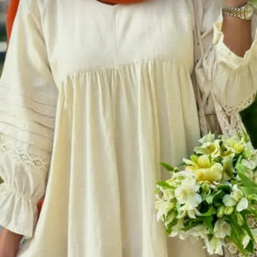 پیراهن لینن و گیپور