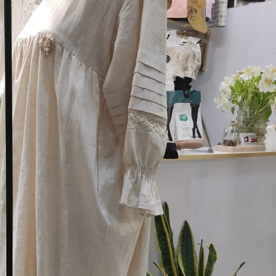 پیراهن لینن و گیپور