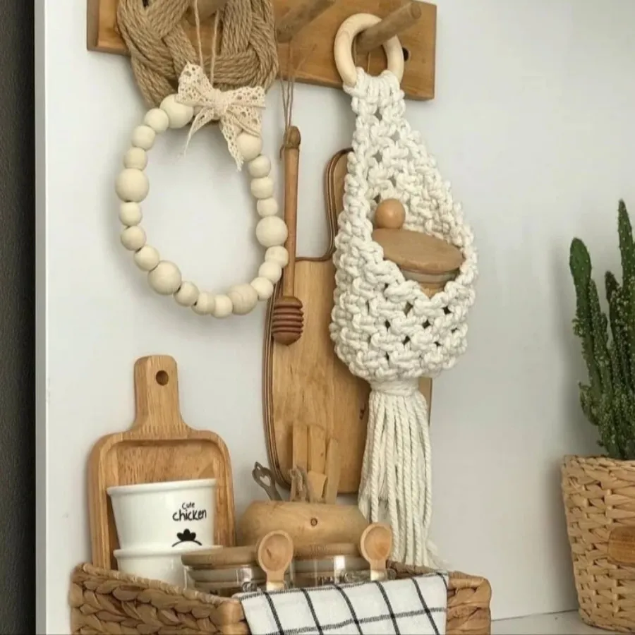 آویز گل لونه ای مکرومه