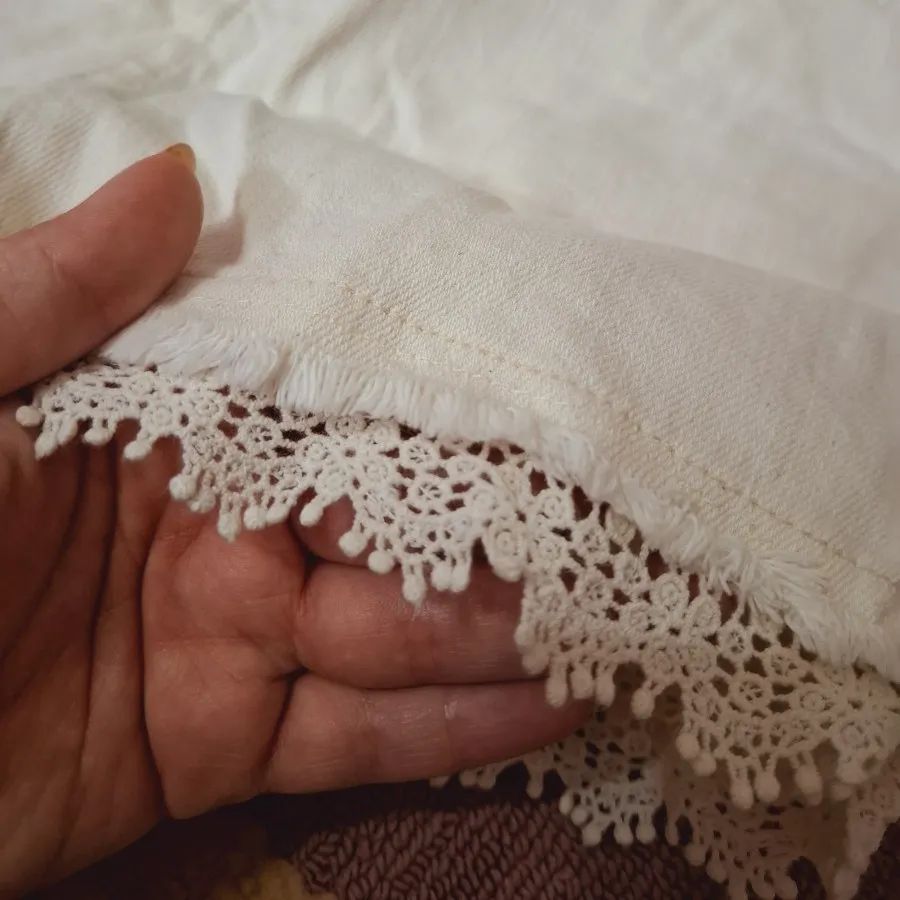 شورتک کتان شیری خارجی