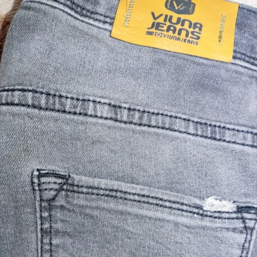 شلوار جین زغالسنگی زاپدار