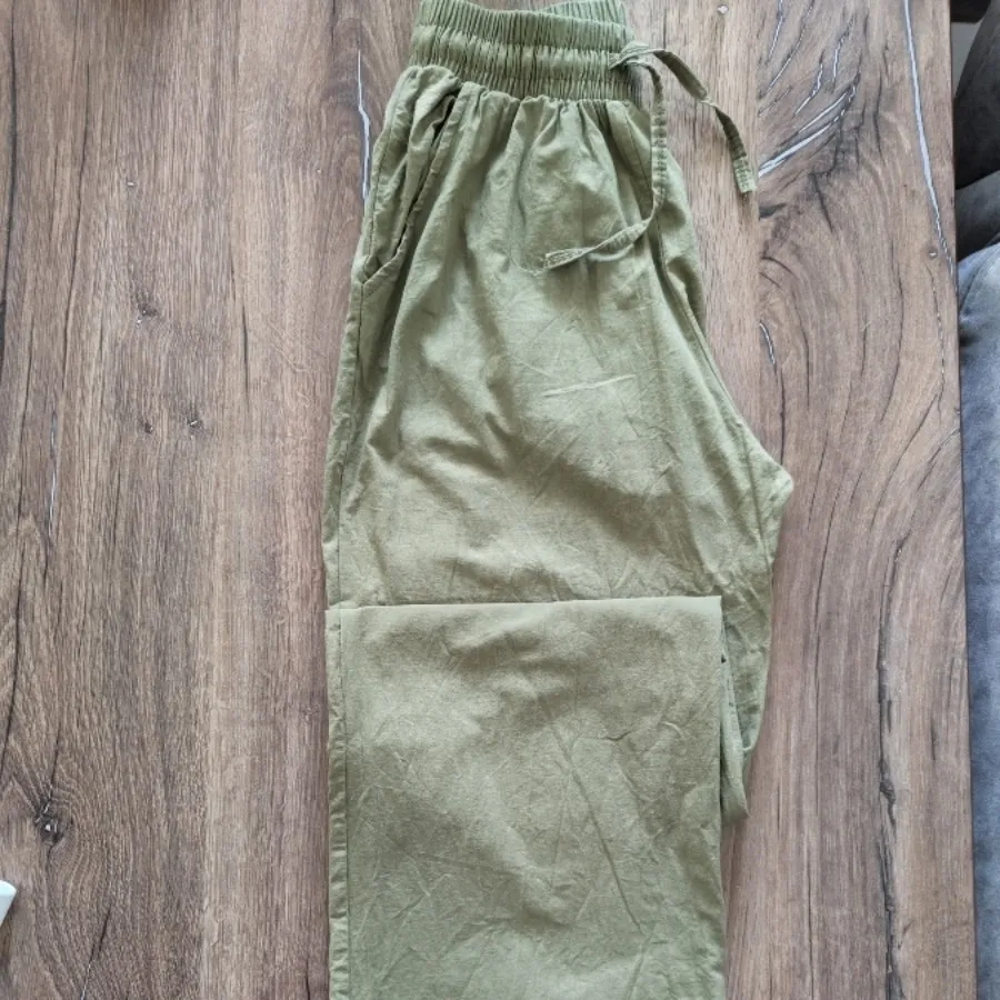 شلوار لینن نیم بگ