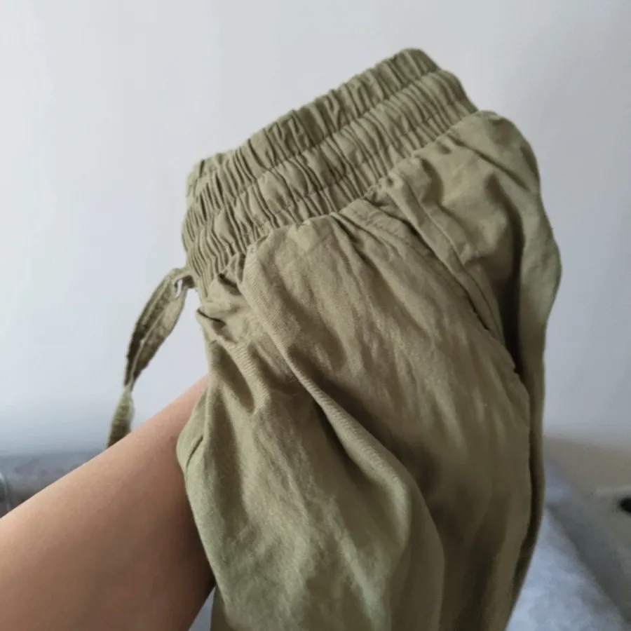 شلوار لینن نیم بگ