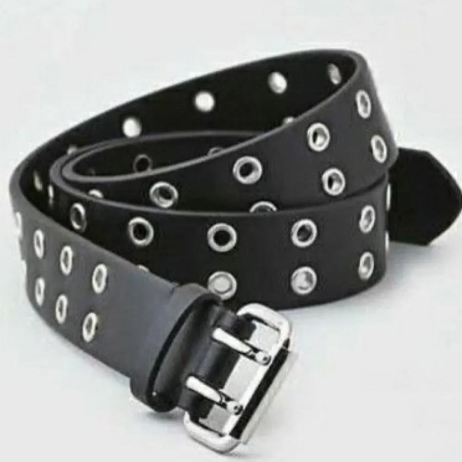 کمربند دوپانچ مشکی چرم