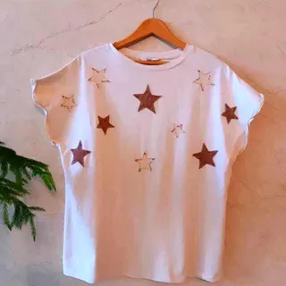 تیشرت صد در صد کتان کرمی